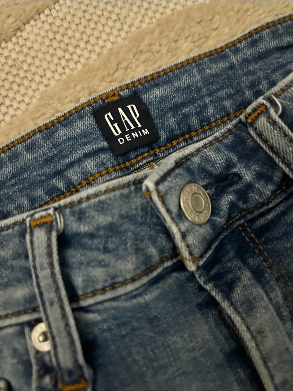 Gap Denim Distressed Skinny Jeans Size 30 Regular Medium Wash - Picture 3 of 4
